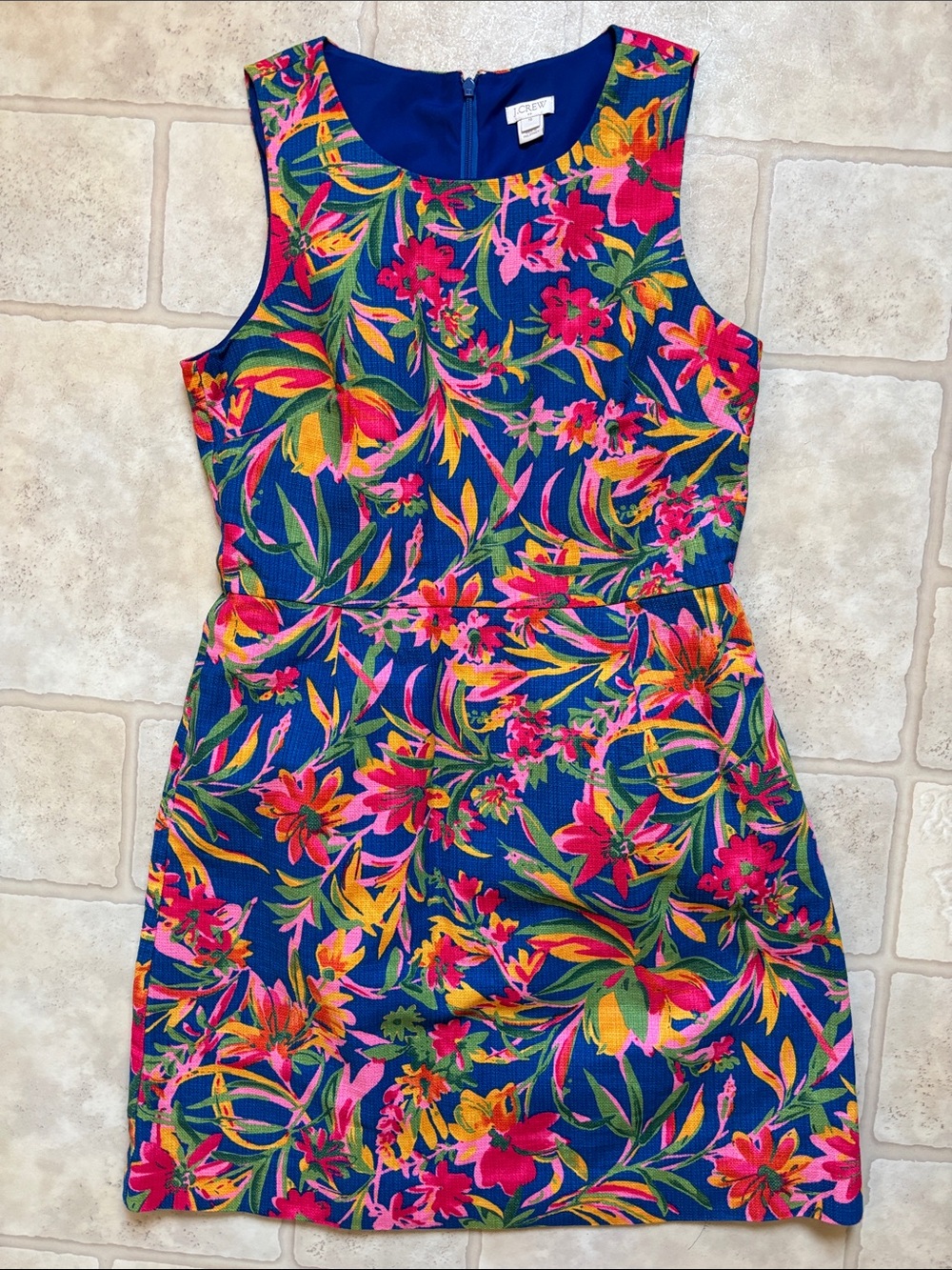J. Crew Dress Women's 10 Floral Print Sleeveless Party Summer
Resort Retro Beach